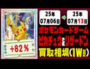 ポケカ【ピカチュウ&リザードン】買取相場《102枚/週》｜07月06日～07月13日 ＜50円以上騰落＞ #ポケモンカードゲーム