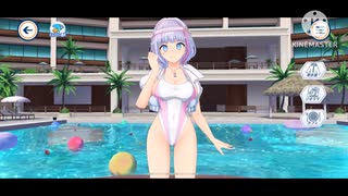 【ドルフィンウェーブ】久々利トモちゃんの競泳水着のコミュ&カフェ