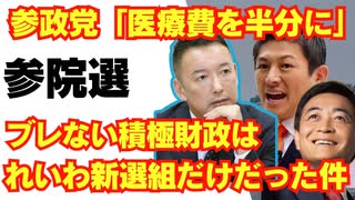 【悲報】参院選、ブレない積極財政派はれいわ新選組だけだった件/山本太郎/消費税/参政党/神谷宗幣/国民民主/財務省/三橋貴明