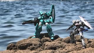 アウトドアガンプラ　HG ガンヴォルヴァとガンダムルブリスウルを作る