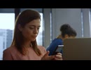 businesswoman using smartphone