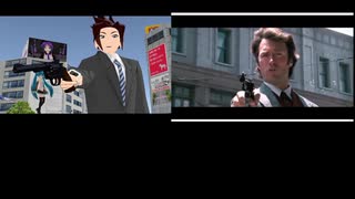 【MMDシンカリオン】大好きなアキタくんで映画の射撃シーンパロ再現 (比較用)