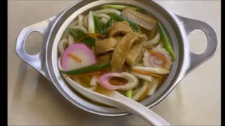 JKの愛媛旅行　朝日食堂　鍋焼きうどん
