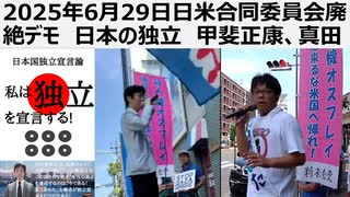 2025年6月29日日米合同委員会廃絶デモ　日本の独立　甲斐正康、真田信秋　参議院選選挙は甲斐正康一択