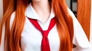 エヴァンゲリオン、惣流アスカ・ラングレーさんのおじさん構文。#AI動画 AIdance