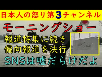 【モーニングショー】報道特集に続き偏向報道を決行！「SNSは嘘だらけだけどテレビは正しい」今年の最悪の印象操作