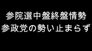 参院選中盤終盤情勢　参政党の勢い止まらず