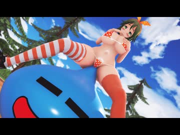 【MMD】GUMIさんがスライムナイトごっこをしているようです：Re【紳士向け】