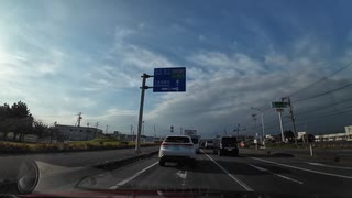 宮城県　大崎市　長者原ＩＣから仙台方面へ　7　国道4号線　三本木付近2　マツダ２車載　2024　1109