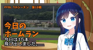 PFBL　7thシーズン　今日のホームラン　第18戦