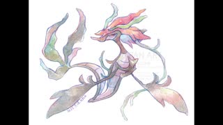 【透明水彩】ドラミドロ描いてみた