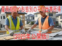 2025-07-16 【動画News】雇用期間や形態別の平均世帯所得(2025年公開版)(20250725)