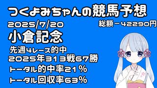 【2025小倉記念】つくよみちゃんの競馬予想