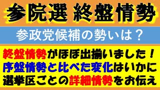 【参院選】第２報！参政党の議席獲得の可能性がある15選挙区の終盤情勢総まとめ！