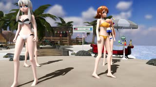 【MMD艦これ】フレ茶四姉妹でNumber9【夏の水着祭り】