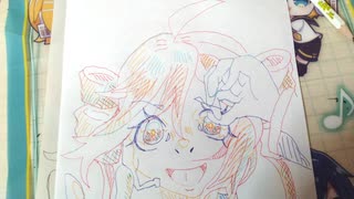 【¥440で神絵師になりたければ見ろ】重音テトでわかる！サラサで極彩色イラスト！