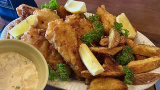 【フィッシュ&チップス】うめえナマズを妻と食らう、妻のしもべ