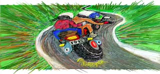 オリジナルイラスト　緑の中へ