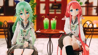 【MMD艦これ】山風 江風『クリームソーダとシャンデリア』-(feat. ねんね)-