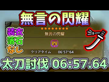 無言の閃耀 06:57.64太刀討伐