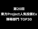 【第17回東方ニコ童祭】第20回東方Project人気投票Ex 弾幕部門TOP30