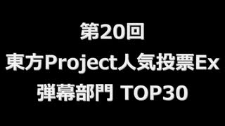 【第17回東方ニコ童祭】第20回東方Project人気投票Ex 弾幕部門TOP30