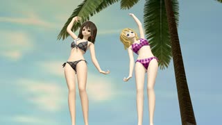 【東方MMD】水着の秘封俱楽部でDive to Blue