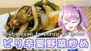 【CeVIOキッチン】ピリ辛夏野菜炒め【フィーちゃんにおいふぃーと言わせたい】#102