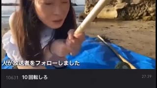 【かなた】『海の日、水着、スイカ□割り』【ニコ生】