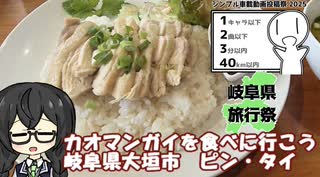 カオマンガイを食べに行こう！岐阜県大垣市　ピン・タイ　【シンプル車載動画投稿祭　2025】【岐阜県旅行祭】