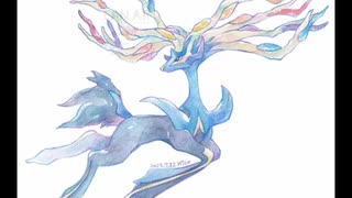 【透明水彩】ゼルネアス描いてみた