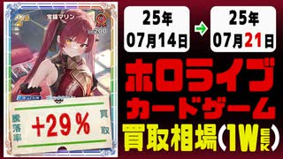 ホロカ 買取相場《74枚/週》｜07月14日～07月21日 ＜20円以上騰落＞ #ホロライブカード #ホロライブ #キュリアスユニバース #さくらみこ #角巻わため #白上フブキ #宝鐘マリン