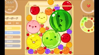 JKのスイカゲーム　スイカ合体の瞬間　スロー再生