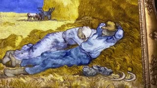 動くゴッホ展　「昼寝」の部分