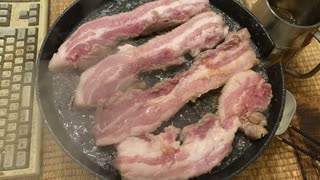 サムギョプサル焼いてみた（ハイボール）