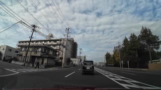 宮城県　大崎市　長者原ＩＣから仙台方面へ　27　箱堤交差点、銀杏町交差点付近　マツダ２車載　2024　1109