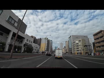 宮城県　大崎市　長者原ＩＣから仙台方面へ　29　鉄砲町、広瀬通、東二番丁通付近　マツダ２車載　2024　1109