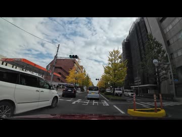 宮城県　大崎市　長者原ＩＣから仙台方面へ　30　東二番丁通、市役所前、北四番丁、勝山付近　マツダ２車載　2024　1109