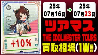ツアマス 買取相場《27枚/週》｜07月16日～07月23日 ＜20円以上騰落＞ #アイドルマスター #ツアマス #星井美希 #天海春香 #櫻木真乃 #渋谷凛 #島村卯月