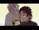 【鬼滅のMMD】無限コラボで忙しい主人公と兄弟