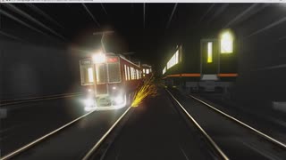 【改造 電車でD RisingStage】アーバンライナー(SS移植2両中間車運転台) VS 阪急8200系(LS中間車組み込み8両編成) 近鉄奈良線ダウンヒル