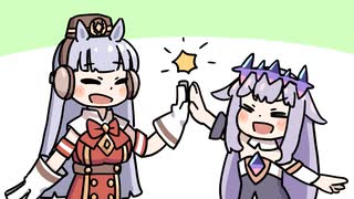 【手描き】ギャンブルウマ娘ゴールドシップを体験するビジューさん【Koseki Bijou/ウマ娘/hololive】