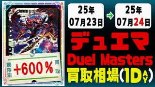 デュエマ 買取相場《51枚/1日》｜07月23日～07月24日 ＜20円以上騰落＞ #デュエルマスターズ #愛感謝祭ヒロインBEST #ジャシンインザシェル