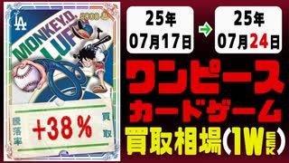 ワンピース 買取相場《121枚/週》｜07月17日～07月24日 ＜200円以上騰落＞ #ワンピースカードゲーム #ワンピカ #師弟の絆