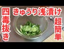 【超簡単】四毒抜ききゅうりの浅漬けの作り方【梅酢使用】