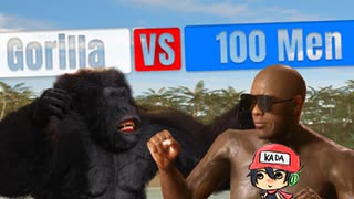 ゴリラと100人の男が戦ったらどうなるの！？【Gorilla Vs 100 Men】