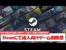 【Steam】Steamにて成人向けゲーム大量削除！？裏には怪しい団体の影も...？【1分ニュース】