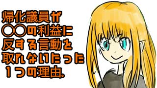 日本の帰化議員が◯◯の利益に反する言動が取れないたった１つの理由について解説します。