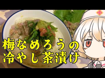 梅のなめろうと冷やし茶漬け【ナースロボ】