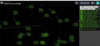 航空レーダーシミュレーターのデモンストレーション( https://codepen.io/marumarumikan/full/azOoxZW )